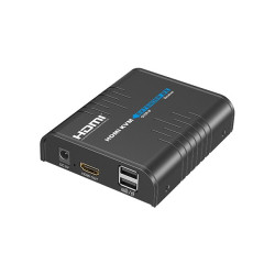 XtendLan HDMI přenos po LAN, pouze přijímač, UDP Multicast, 100Mbps@1080p, přenos USB, funkce KVM