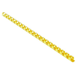 EUROSUPPLIES plastové hřbety formát A4 25mm žluté 50 pack