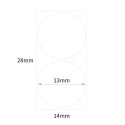 Niimbot štítky R 14x28mm 205ks WhiteRound B pro D11 a D110
