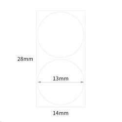 Niimbot štítky R 14x28mm 205ks WhiteRound B pro D11 a D110