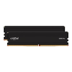 Crucial - DDR5 - sada - 96 GB: 2 x 48 GB - DIMM 288-pin - 5600 MHz PC5-44800 - CL46 - 1.1 V - bez vyrovnávací paměti - on-die ECC - černá