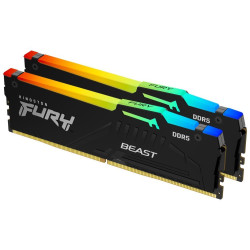 KINGSTON FURY Beast Black RGB 64GB DDR5 5200MT s CL40 DIMM Kit 2X 32GB
