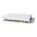 Cisco Catalyst 1200-8FP-2G - Přepínač - L3 - inteligentní - 8 x 10 100 1000 (PoE+) + 2 x combo Gigabit SFP RJ-45 - Lze montovat do rozvaděče - PoE+ (120 W)