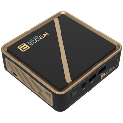 SAPPHIRE EDGE AI 370 BAREBONE Ryzen AI HX 9 370 2x DDR5 SO-DIMM M.2 Wi-Fi HDMI USB-C 120W adaptér