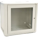 Conexpro jednodílný rozvaděč 19" 9U 400mm, FLAT PACK, skleněné dveře