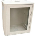 Conexpro jednodílný rozvaděč 19" 12U 400mm, FLAT PACK, skleněné dveře