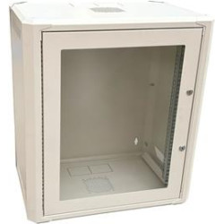 Conexpro jednodílný rozvaděč 19" 12U 400mm, FLAT PACK, skleněné dveře