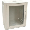 Conexpro jednodílný rozvaděč 19" 15U 400mm, FLAT PACK, skleněné dveře