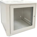 Conexpro jednodílný rozvaděč 19" 9U 600mm, FLAT PACK, skleněné dveře