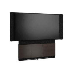 Middle Atlantic Forum - Stojan - pro LCD displej videokonferencní systém - 66", 3 prihrádky, tmavé provedení - uzamykatelný - vysokotlaký laminát (HPL), akustický filc (PET), MDF, ocel - asian night, uhlove šedá, cerná - velikost obrazovky: 70"-75" - montáž od podlahy ke stene - kompatibilní s TAA