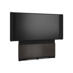 Middle Atlantic Forum - Stojan - pro LCD displej videokonferencní systém - 66", 3 prihrádky, tmavé provedení - uzamykatelný - vysokotlaký laminát (HPL), akustický filc (PET), MDF, ocel - asian night, cerná, uhlove šedá - velikost obrazovky: 90"-100" - montáž od podlahy ke stene - kompatibilní s TAA