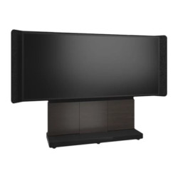 Middle Atlantic Forum - Stojan - pro LCD displej videokonferencní systém - 66", 3 prihrádky, tmavé provedení - uzamykatelný - vysokotlaký laminát (HPL), akustický filc (PET), MDF, ocel - asian night, uhlove šedá, cerná - velikost obrazovky: 105" - samostatne stojící - kompatibilní s TAA