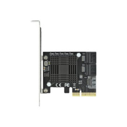 Delock 5 port SATA PCI Express x4 Card - Low Profile Form Factor - Radic úložište - SATA 6Gb s - nízký profil - PCIe 3.0 x4