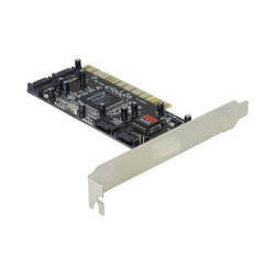Delock Controller SATA, 4 port with Raid - Radic úložište (RAID) - 4 Kanál - SATA 1.5Gb s - RAID 0, 1, 0+1 - PCI