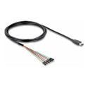 Delock - USB sériový kabel - USB (M) do 6 pin TTL (M) - 3.3 V - 1.8 m - cerná