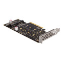 Delock PCI Express x8 Card to 2 x internal NVMe M.2 Key M - Bifurcation - Radic úložište - M.2 - M.2 NVMe Card - nízký profil - PCIe 4.0 x8