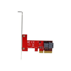 Startech 4-Lane PCI Express to SFF-8643 Adapter for PCIe NVMe U.2 SSD - U.2 2.5" NVMe SSD Adapter (PEX4SFF8643) - Adaptér rozhraní - 2.5" - Expansion Slot to U.2 - SAS 12Gb s - PCIe x4 - cervená