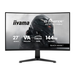 iiyama G-MASTER Black Hawk GC2781HSU-B1 - LED monitor - hraní her - zakrivená - 27" - 1920 x 1080 Full HD (1080p) @ 144 Hz - VA - 350 cd m? - 4000:1 - 1 ms - HDMI, DisplayPort - reproduktory - cerná