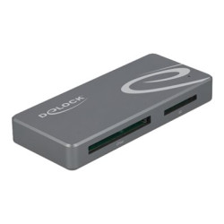 Delock - Ctecka karet (MMC, SD, miniSD, RS-MMC, MMCmobile, karta CFast typ I, karta CFast typ II, SDHC, miniSDHC, SXC, SDHC UHS-I, SDXC UHS-I, SDHC UHS-II, SDXC UHS-II, MMC II) - USB-C 3.2 Gen 1