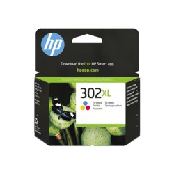HP 302XL - 8 ml - Vysoká výtežnost - barva (azurová, purpurová, žlutá) - originální - inkoustová cartridge - pro Deskjet 1110, 21XX, 36XX; ENVY 45XX; Officejet 38XX, 46XX, 52XX