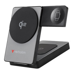 Verbatim Powerbanka Charge ,n, Go Qi2 5 9 12V, nabíjení telefonu,hodinek,Airpods, 32295, 10000mAh, magnetické připevnění, šedá