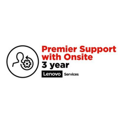 Lenovo Premier Support with Onsite NBD - Prodloužená dohoda o službách - náhradní díly a práce (pro notebooky) - 3 let (z původního data zakoupení vybavení) - na místě - doba vyřízení požadavku: příští prac. den - pro ThinkPad P1 Gen 4; P1 Gen 5; P14s Gen 1; P14s Gen 2; P15v Gen 2; P17 Gen 2; T15g Gen 2