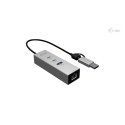 i-tec USB-C USB-A Metal HUB 3 (2x USB-C, 1x USB-A) Port + 2.5GLAN