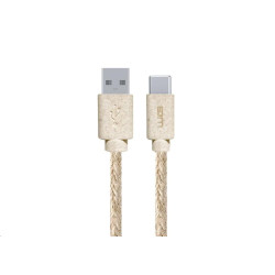 WG - Datový kabel Type-C (male) na USB-A (male), 2 metry, konopný ECO