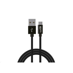 WG - Datový kabel SUPER CHARGE Type-C na USB-A, 1 metr, 5 A, černá
