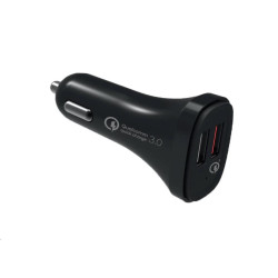 WG - Autonabíječka 2x USB-A, Quick Charge 3.0, 5,4 A, černá