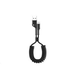 WG - Datový kabel Micro USB na USB-A, 1 metr, kroucený, černá