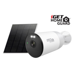 iGET HGWBK355S - WiFi 2K IP kamera, pro set iGET HGWNK108402S, solární panel, baterie 9000 mAh