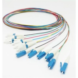 OPTIX LC UPC Optický pigtail 09 125 2m 12ks barevné 250 i 900um G657A EASY STRIP