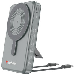 Verbatim power banka Charge ,n, Go 2C Display s kabely 12V, nabíjení telefonu, 32272, 10000mAh, magnetické připevnění, Šedá