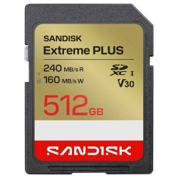SanDisk SDXC karta 512GB Extreme PLUS (R240 W160 MB s Class 10, UHS-I U3 V30)
