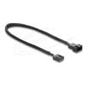 Delock - Prodlužovací kabel vetráku - 4pinový konektor ventilátoru (M) do 4pinový konektor ventilátoru (F) - 30 cm - cerná