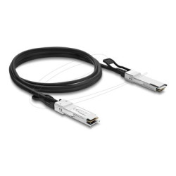 Delock - Kabel 40Gbase pro prímé pripojení - QSFP+ (M) do QSFP+ (M) - 3 m - 4.5 mm - diaxiální - IEEE 802.3ba - pasivní - cerná