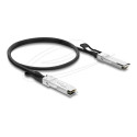 Delock - Kabel 40Gbase pro prímé pripojení - QSFP+ (M) do QSFP+ (M) - 1 m - 4.5 mm - diaxiální - IEEE 802.3ba - pasivní - cerná
