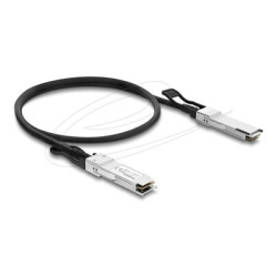 Delock - Kabel 40Gbase pro prímé pripojení - QSFP+ (M) do QSFP+ (M) - 1 m - 4.5 mm - diaxiální - IEEE 802.3ba - pasivní - cerná
