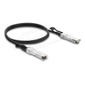 Delock - Kabel pro prímé pripojení 100GBase - QSFP28 (M) do QSFP28 (M) - 2 m - 4.5 mm - diaxiální - IEEE 802.3bj - pasivní - cerná
