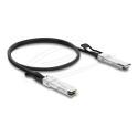 Delock - Kabel pro prímé pripojení 100GBase - QSFP28 (M) do QSFP28 (M) - 1 m - 4.5 mm - diaxiální - IEEE 802.3bj - pasivní - cerná