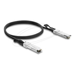 Delock - Kabel 40Gbase pro prímé pripojení - QSFP+ (M) do QSFP+ (M) - 2 m - 4.5 mm - diaxiální - IEEE 802.3ba - pasivní - cerná