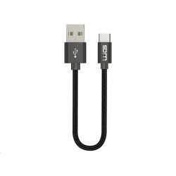 WG - Datový kabel Type-C na USB-A, 20 cm, černá