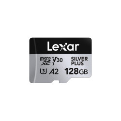 Lexar 128GB H-P Silver Plus microSDHC s adp C10 A2