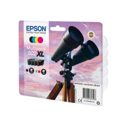Epson 502XL Multipack - 4-balení - 28.4 ml - Vysoká kapacita - černá, žlutá, azurová, purpurová - originální - blistr s RF akustickým alarmem - inkoustová cartridge - pro Expression Home XP-5100, XP-5150; WorkForce WF-2860, WF-2865DWF, WF-2880DWF, WF-2885DWF