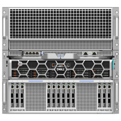 DELL PowerEdge XE9785 16xNVMe 2xEpyc 9455 2304GB 2x3.84TB NVMe 12x3200W iDRAC Ent. 8x AMD MI355X BOSS 2x400GbE 3Y PS NBD