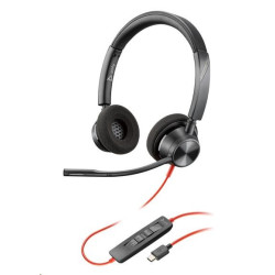 Poly Blackwire 3320 náhlavní souprava , USB-C A adaptér, stereo
