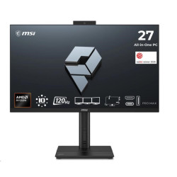 MSI PC AIO PRO MAX 27TP Z 8MG-002XEU, Ryzen 7 255, 27", Anti-Glare, 16GB, 512GB SSD, N A, No OS, Black