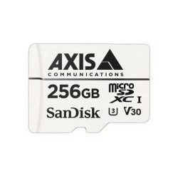 AXIS Surveillance - Paměťová karta flash (adaptér microSDXC na SD zahrnuto) - 256 GB - Video Class V30 UHS Class 3 Class10 - microSDXC - bílá (balení 10) - pro AXIS D3110, M3085, M3086, M5075, P3818, Q1656, Q1715, Q1942, Q3538, Q6100; P37 Series
