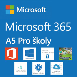 Microsoft CSP Microsoft 365 A5 for faculty (pro školy) předplatné 1 rok, vyúčtování ročně